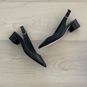 NWB Via Spiga Gloria black sling back